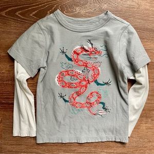 Tea Collection Fire Dragon Graphic Layered Tee 6